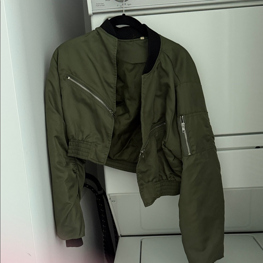 Amazon Khaki Women's Bomber Jacket